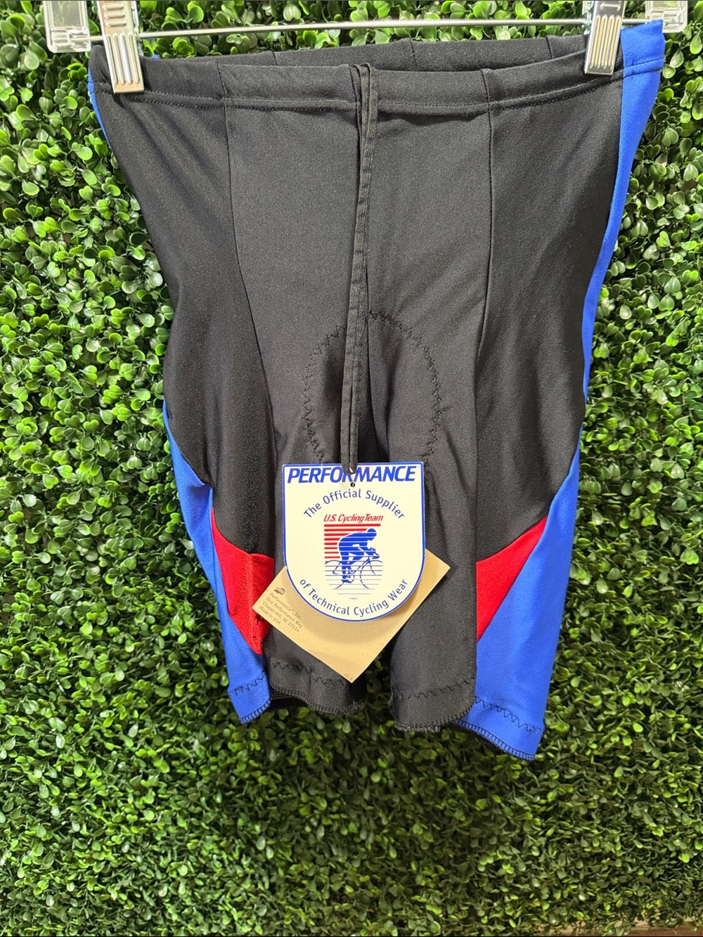 Men's Black, Blue & Red Cycling Shorts